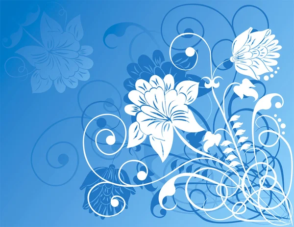Élément pour la conception, ornement de fleurs — Image vectorielle
