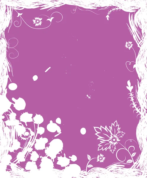 Grunge 背景花卉，为设计元素 — 图库矢量图片