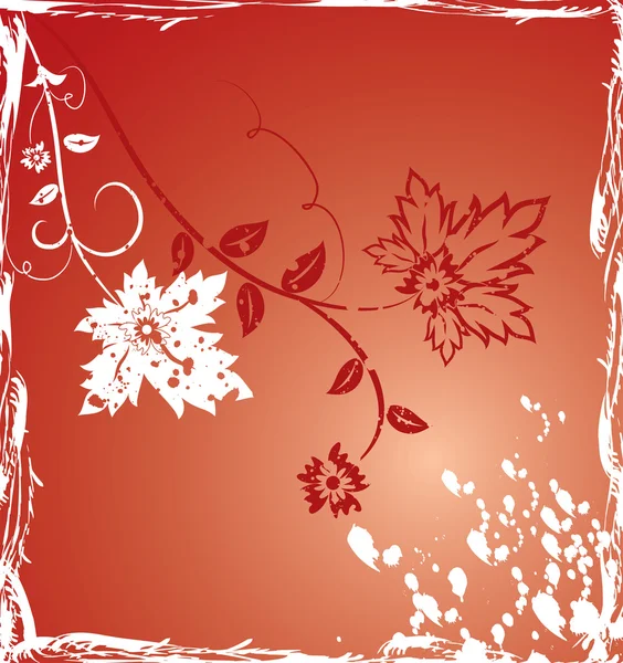 Grunge flor de fondo, elementos para el diseño — Archivo Imágenes Vectoriales
