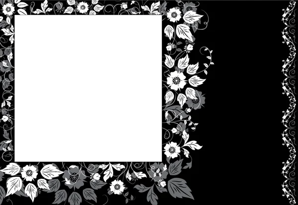 Квітка з рамкою для тла, елементи для дизайну — стоковий вектор