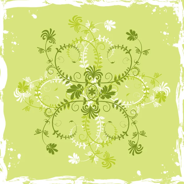 Grunge 背景花卉、 设计，要素矢量 — 图库矢量图片