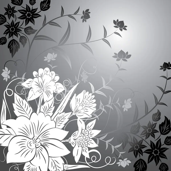Floral background, elements for design, vector — Stock Vector