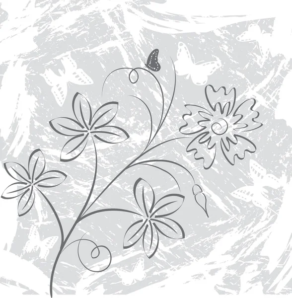 Grunge-Hintergrund Blume, Elemente für Design, Vektor — Stockvektor