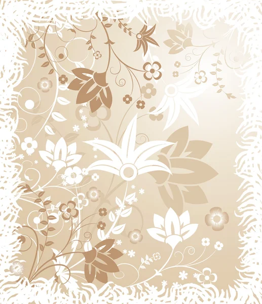 Grunge fondo floral, elementos para el diseño, vector — Vector de stock