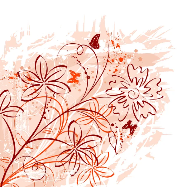 抽象的な花カオス — ストックベクタ