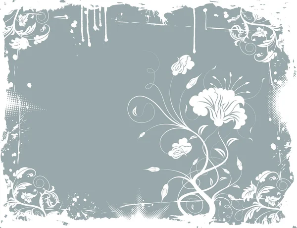 Grunge floral chaos — Stockvector