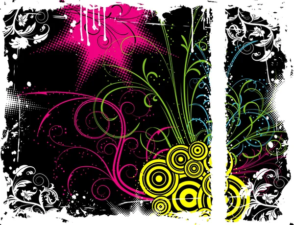 Abstract floral chaos — Stockvector