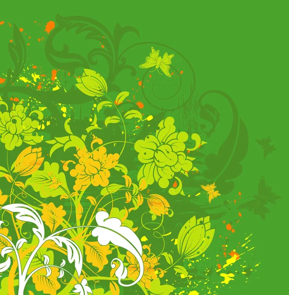 Grunge chaos floral — Image vectorielle