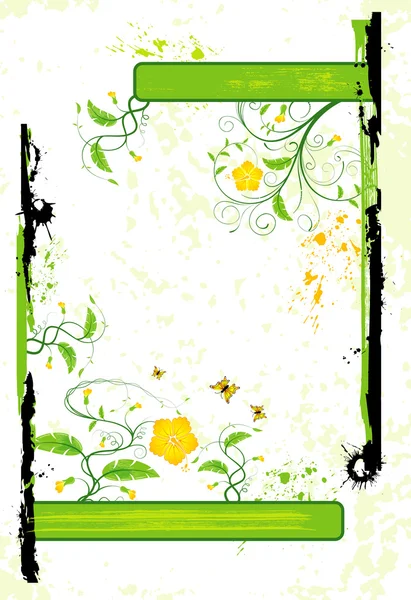 Абстрактная цветочная рамка — стоковый вектор