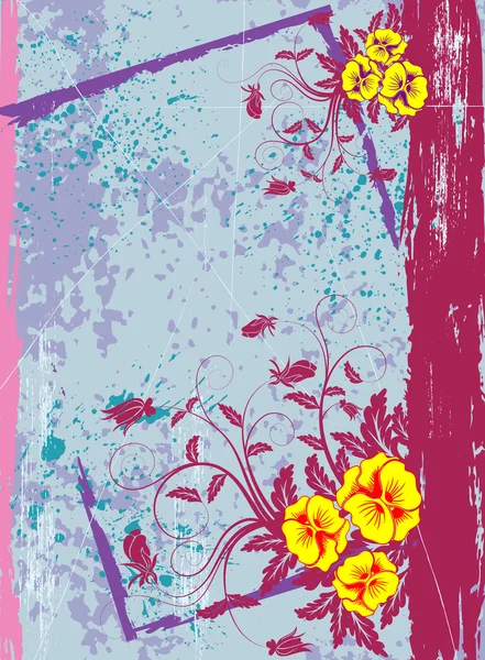 Αφηρημένο floral πλαίσιο — Διανυσματικό Αρχείο