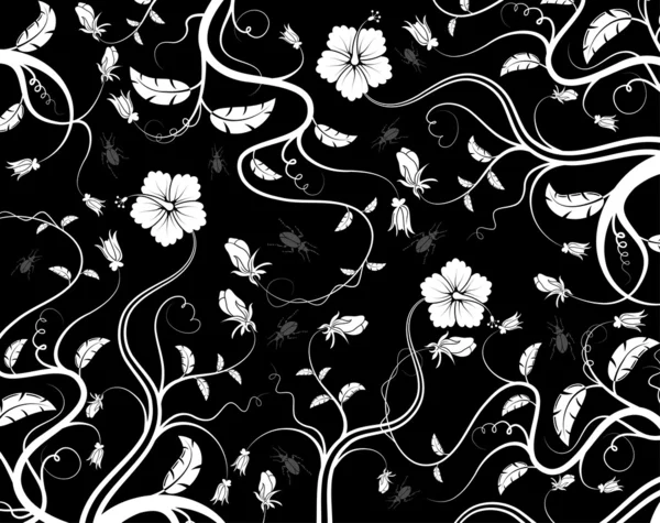 抽象的な花パターン、ベクトル — ストックベクタ