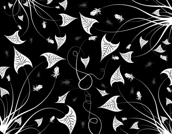 抽象的な花パターン、ベクトル — ストックベクタ