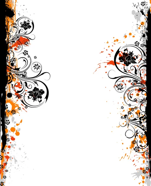 Abstract floral frame — Stockvector