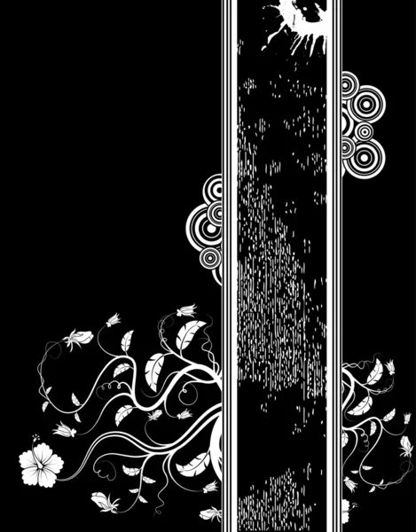 Marco floral abstracto — Vector de stock