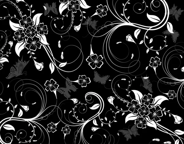 Motif floral abstrait, vecteur — Image vectorielle