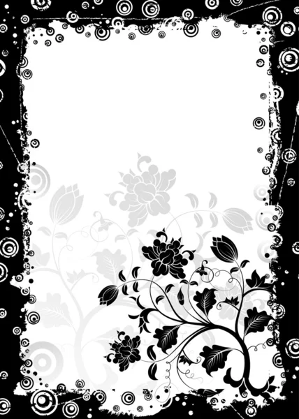 Cadre floral abstrait — Image vectorielle