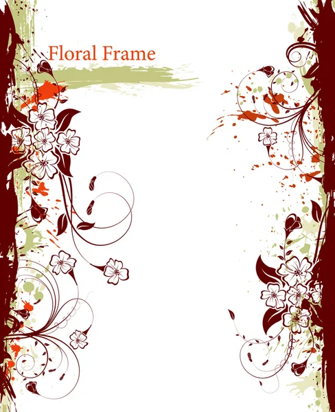 Αφηρημένο floral πλαίσιο — Διανυσματικό Αρχείο