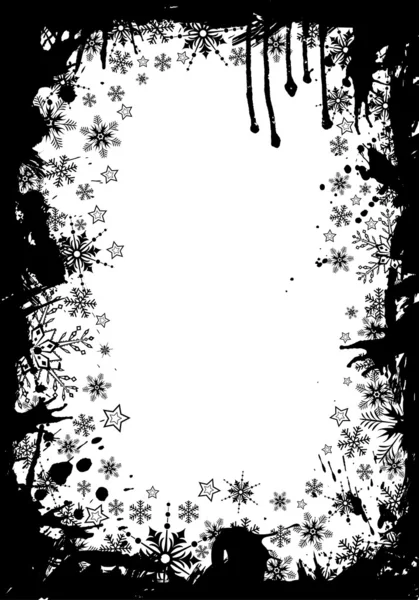 Grunge Cadre de Noël — Image vectorielle
