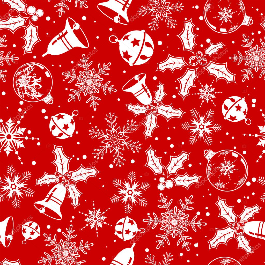 Christmas Seamless Background Stock Vector TAlexey