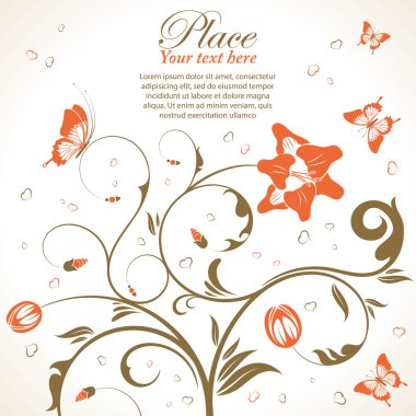 Flowers theme clipart