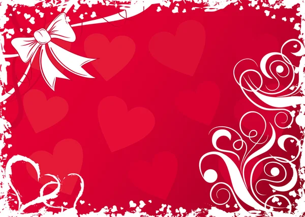 Fond de valentines avec des coeurs, vecteur — Image vectorielle