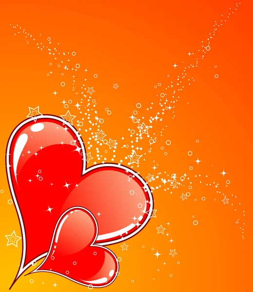 Valentines Day background with hearts — Stock Vector