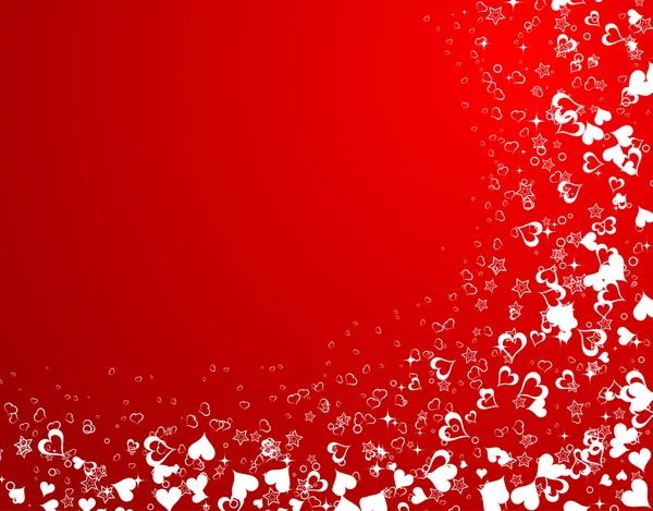 Valentijnsdag achtergrond met harten — Stockvector