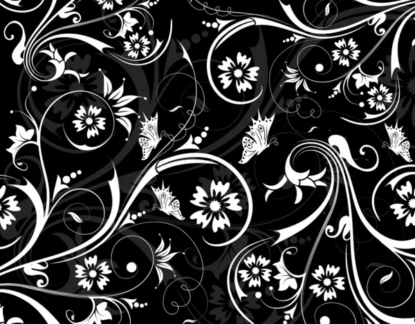 Abstract floral pattern, vector — Stock Vector