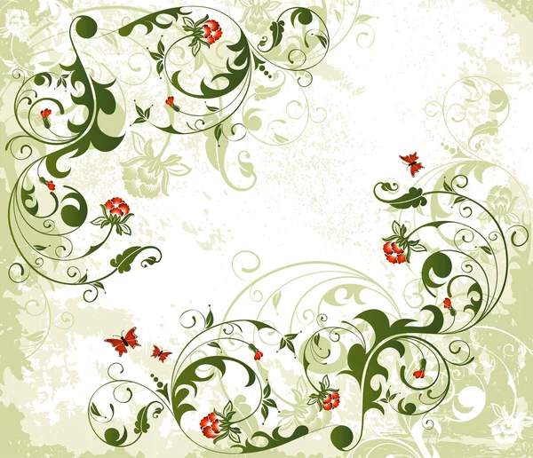 Fond de fleur grunge — Image vectorielle