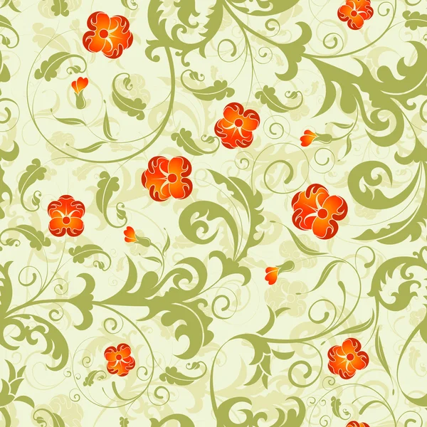 Patrón sin costura floral, vector — Archivo Imágenes Vectoriales