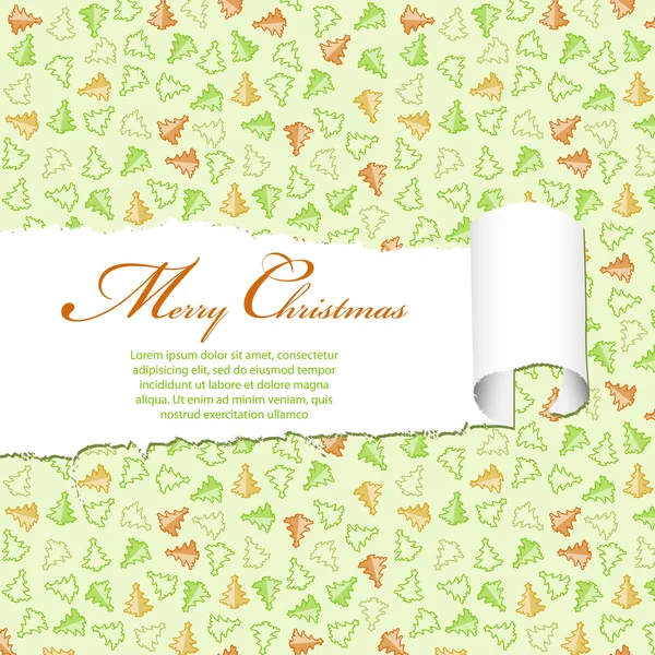 Torn Christmas Paper — Stock Vector