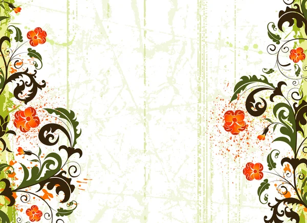 Grunge blomma bakgrund — Stock vektor