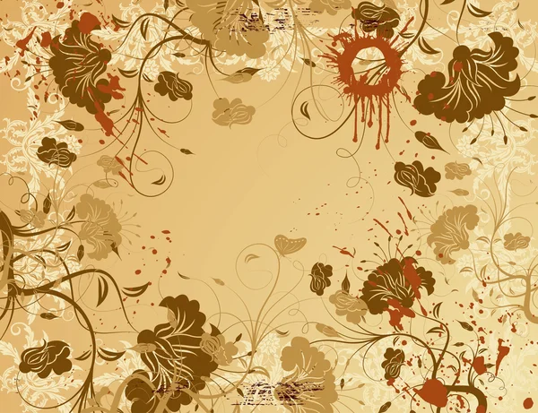 Résumé fond de fleur grunge — Image vectorielle