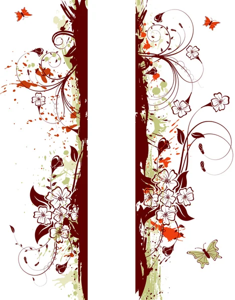 Grunge blomma bakgrund — Stock vektor