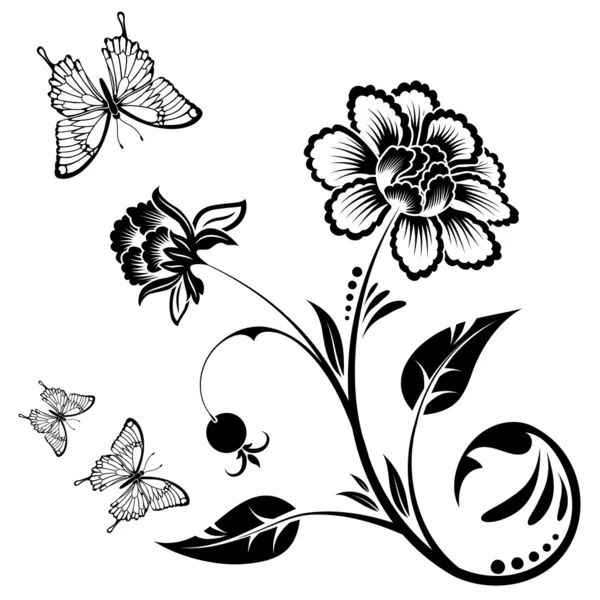 Virág rajzolatú — Stock Vector