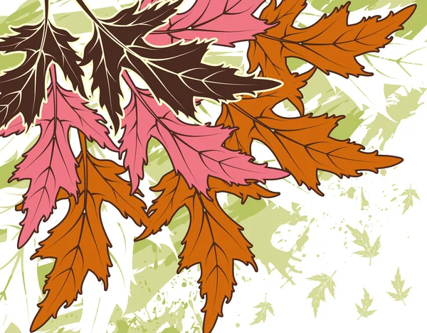 Grunge leaf background — Stock Vector