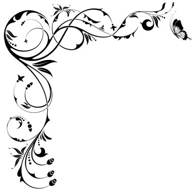 Floral border clipart