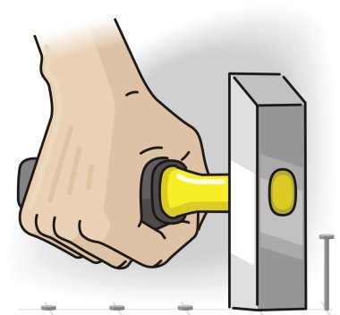 Hand with hammer clipart