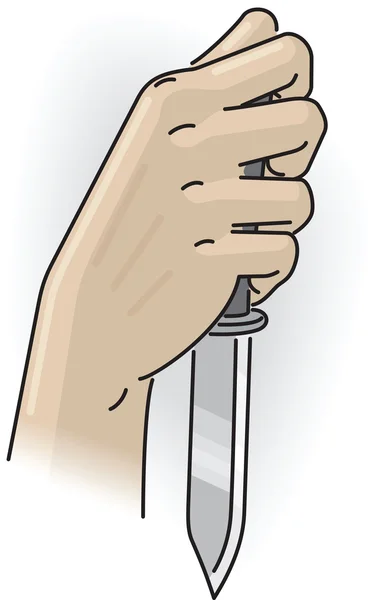 stock vector Hand with knife