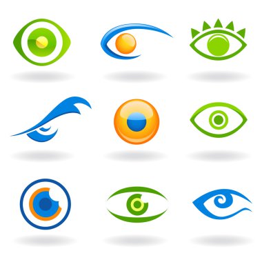 Eye logos vector clipart