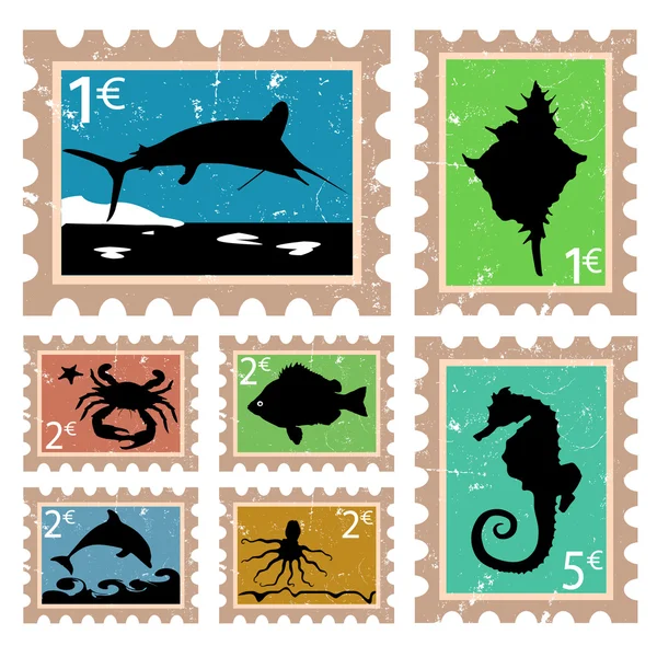 Timbres animaux — Image vectorielle