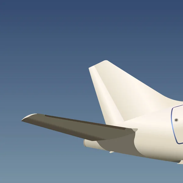 Repülőgép hátsó szárny — Stock Vector