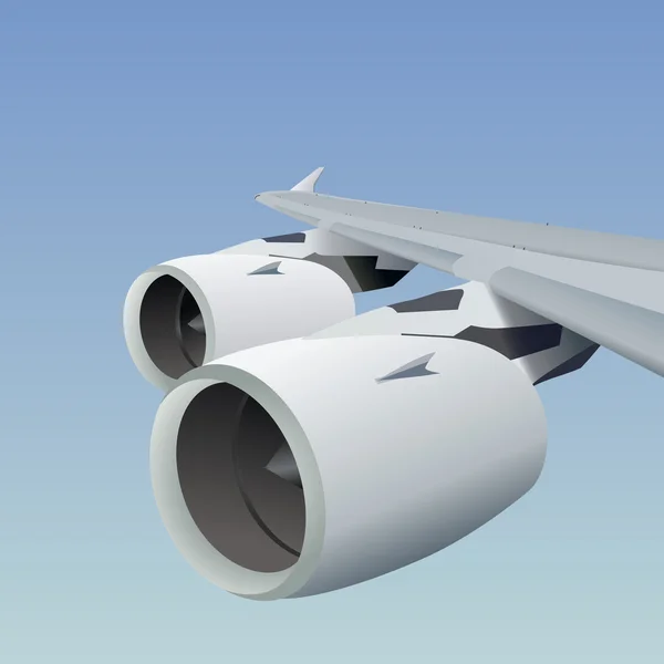 Flygplan wing — Stock vektor