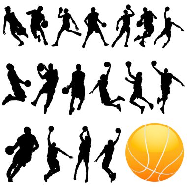 Basketball silhouette clipart