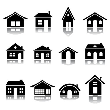 House icon silhouettes clipart