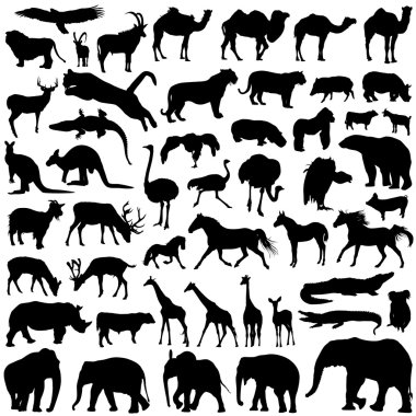 Animal silhouettes clipart