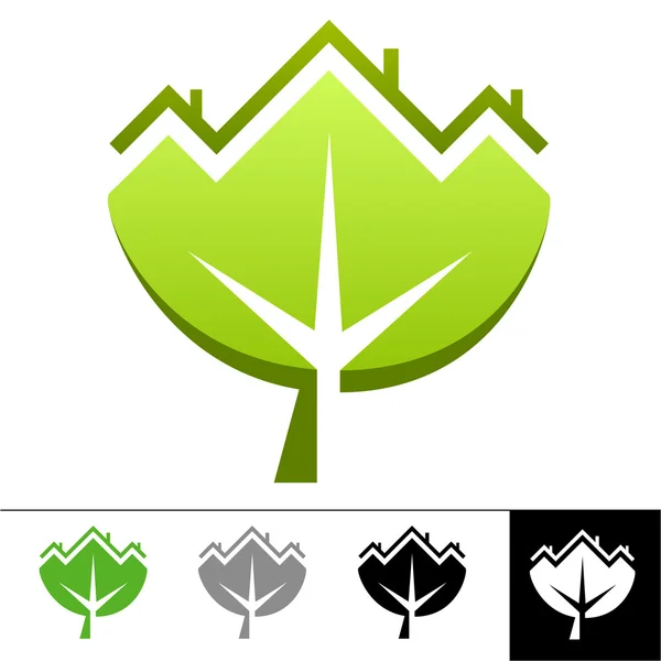 Ekologi-logotyp olika färger — Stock vektor