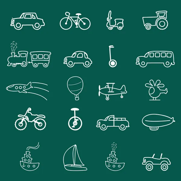Simboli di trasporto — Vettoriale Stock