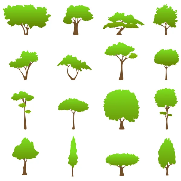 Gráficos de árvores — Vetor de Stock