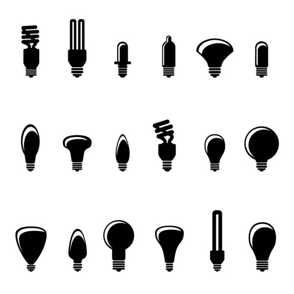 Glödlampa ikoner, logotyp — Stock vektor